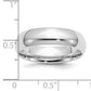 Sterling Silver Rhodium-Plated 6mm Comfort Fit Size 12.5 Band