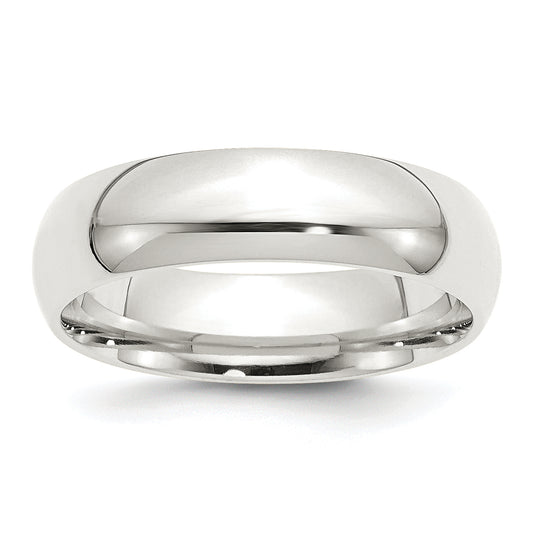 Sterling Silver 6mm Comfort Fit Size 5 Band