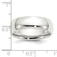 Sterling Silver 7mm Comfort Fit Size 10 Band