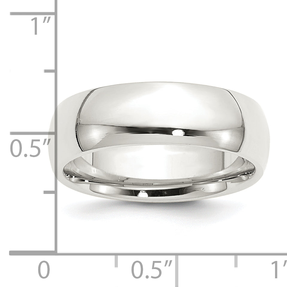 Sterling Silver 7mm Comfort Fit Size 5 Band