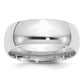 Sterling Silver Rhodium-Plated 8mm Comfort Fit Size 12.5 Band