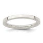 Sterling Silver 2mm Comfort Fit Flat Size 5 Band