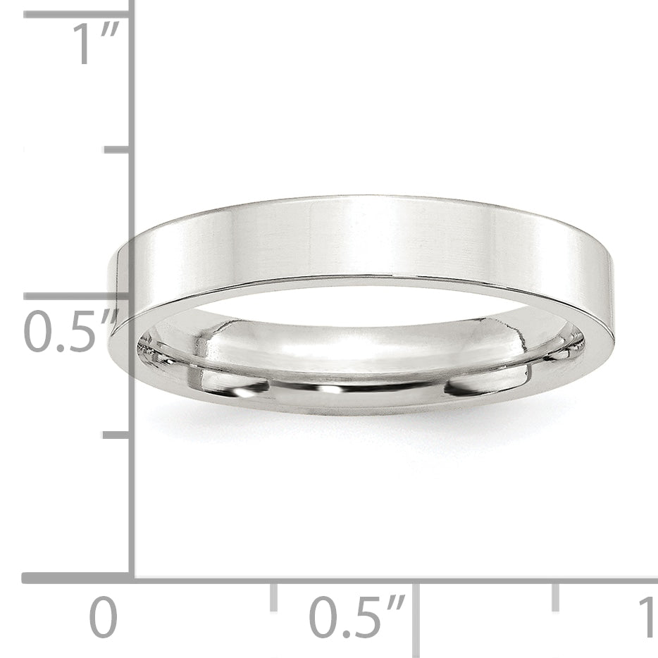 Sterling Silver 4mm Comfort Fit Flat Size 6 Band