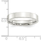 Sterling Silver 4mm Comfort Fit Flat Size 12 Band