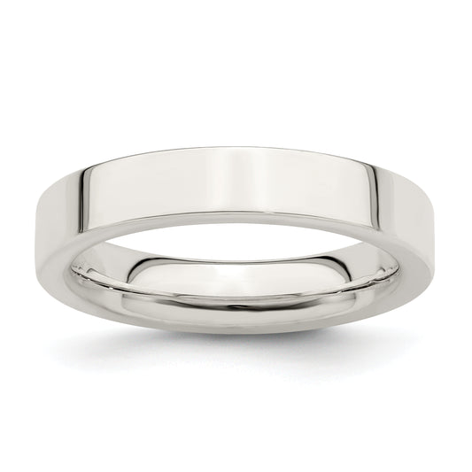 Sterling Silver 4mm Comfort Fit Flat Size 13 Band