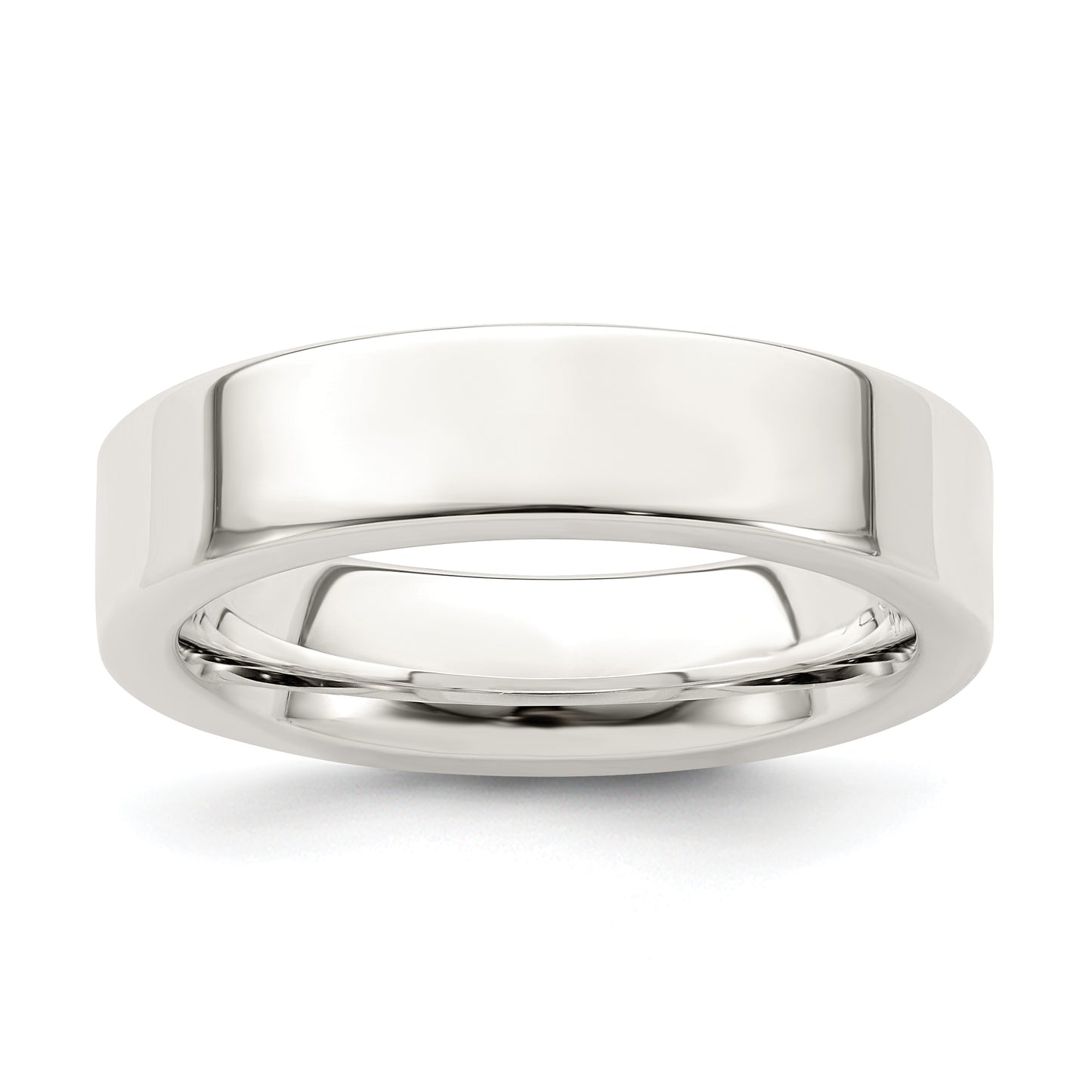 Sterling Silver 5mm Comfort Fit Flat Size 5 Band