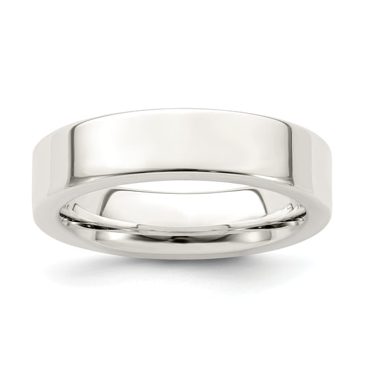 Sterling Silver 5mm Comfort Fit Flat Size 5 Band