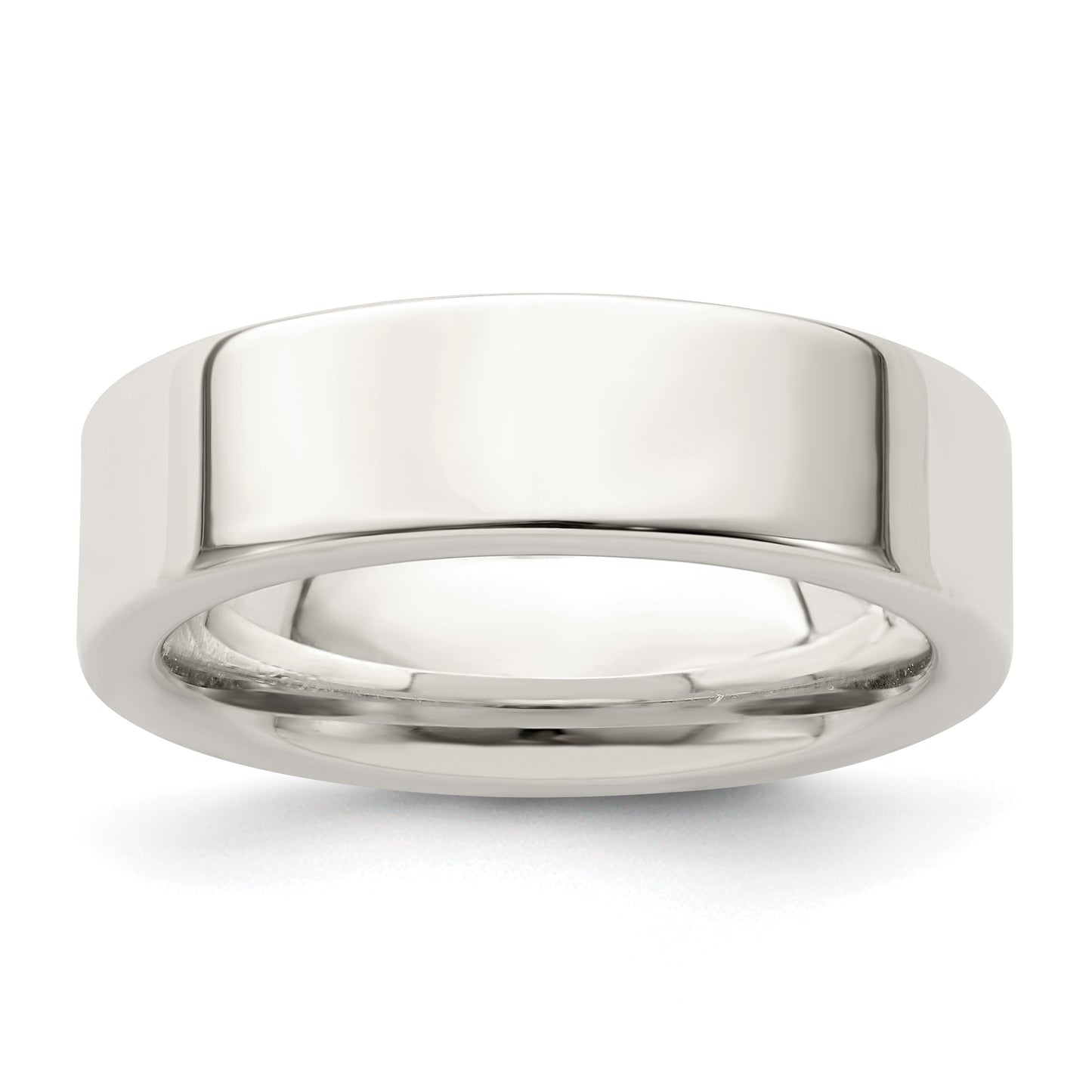 Sterling Silver 6mm Comfort Fit Flat Size 5 Band