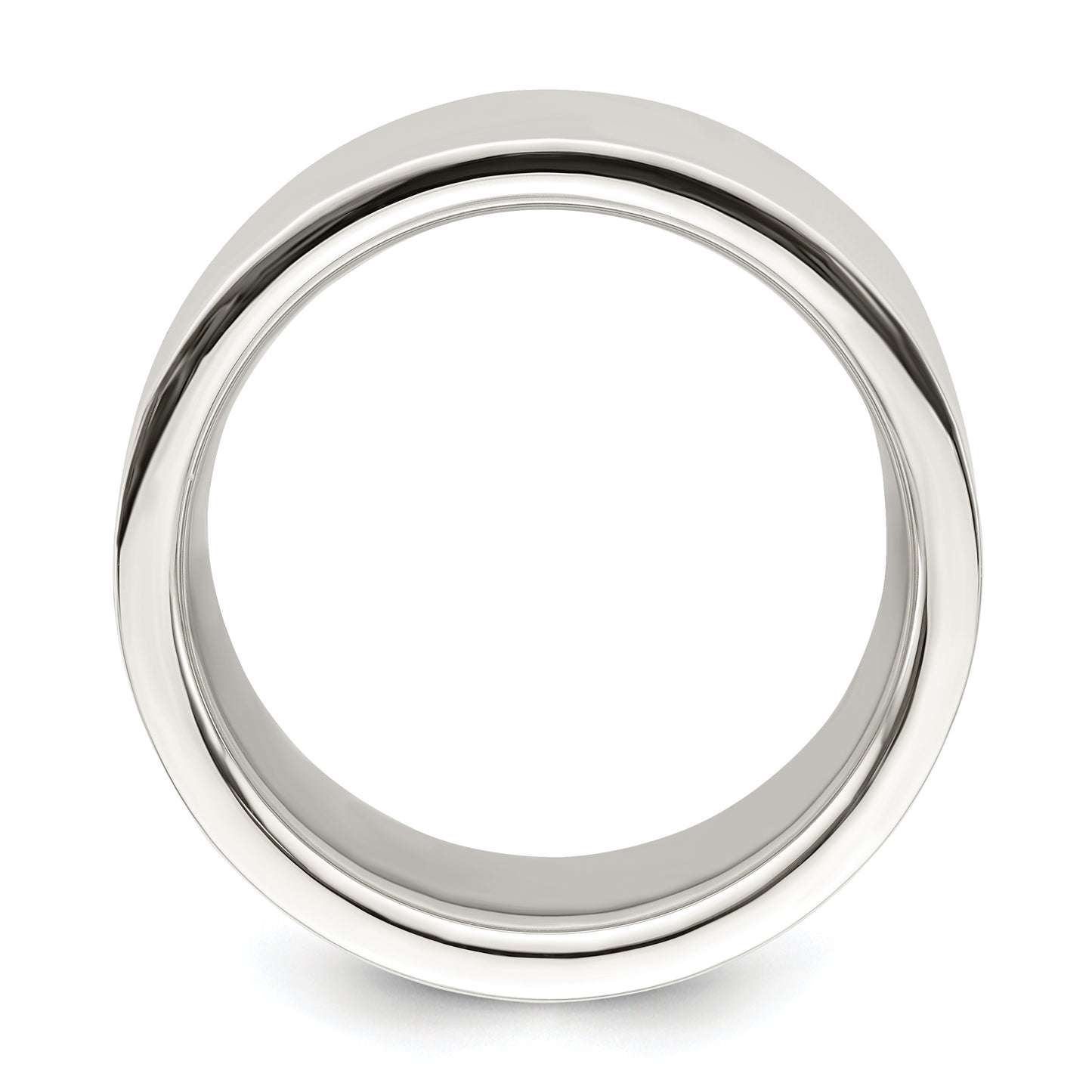 Sterling Silver 12mm Comfort Fit Flat Size 12 Band