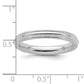 Sterling Silver Rhodium-Plated 3mm Comfort Fit Milgrain Size 13 Band