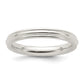 Sterling Silver 3mm Comfort Fit Half Round Milgrain Size 6 Band