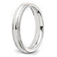 Sterling Silver 4mm Comfort Fit Half Round Milgrain Size 13.5 Band