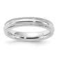 Sterling Silver 4mm Comfort Fit Half Round Milgrain Size 7 Band