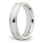 Sterling Silver 5mm Comfort Fit Half Round Milgrain Size 5 Band