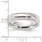 Sterling Silver 5mm Comfort Fit Half Round Milgrain Size 10 Band