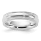 Sterling Silver 5mm Comfort Fit Half Round Milgrain Size 6 Band