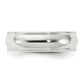 Sterling Silver 6mm Comfort Fit Half Round Milgrain Size 4 Band