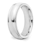 Sterling Silver 6mm Comfort Fit Half Round Milgrain Size 7.5 Band