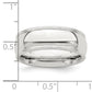 Sterling Silver 7mm Comfort Fit Half Round Milgrain Size 10 Band