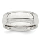 Sterling Silver 7mm Comfort Fit Half Round Milgrain Size 7.5 Band