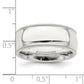 Sterling Silver 8mm Comfort Fit Half Round Milgrain Size 5 Band