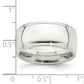 Sterling Silver 9mm Comfort Fit Half Round Milgrain Size 4.5 Band