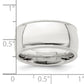 Sterling Silver 10mm Comfort Fit Half Round Milgrain Size 7 Band