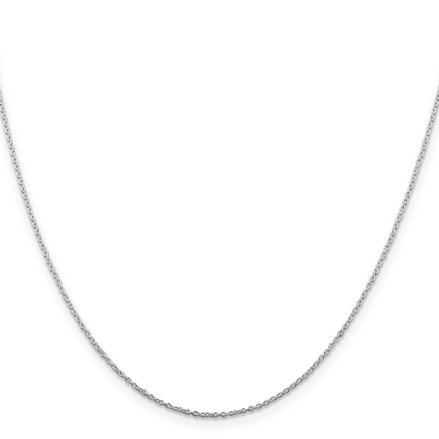 14 Inch Sterling Silver Rhodium-Plated 1mm Cable Chain