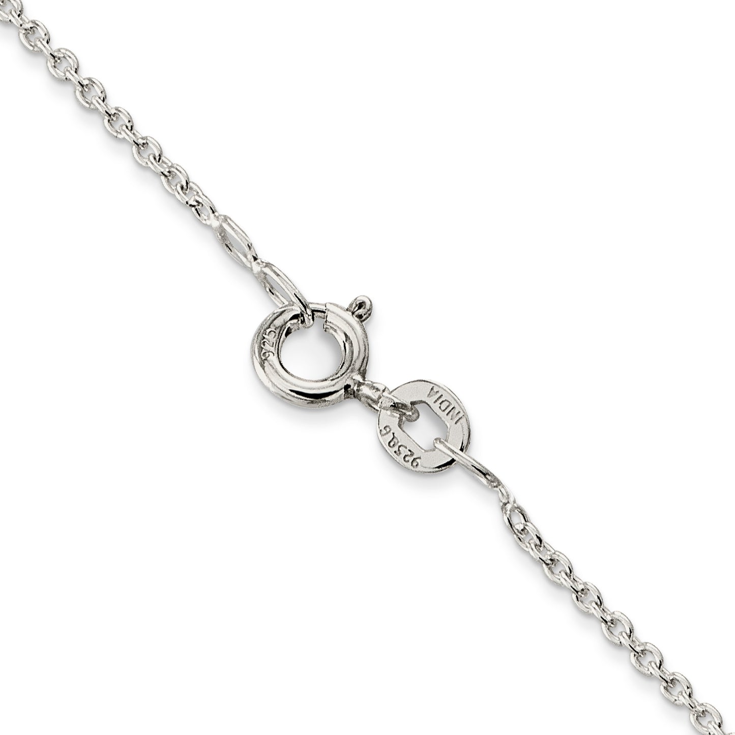 26 Inch Sterling Silver Rhodium-Plated 1mm Cable Chain