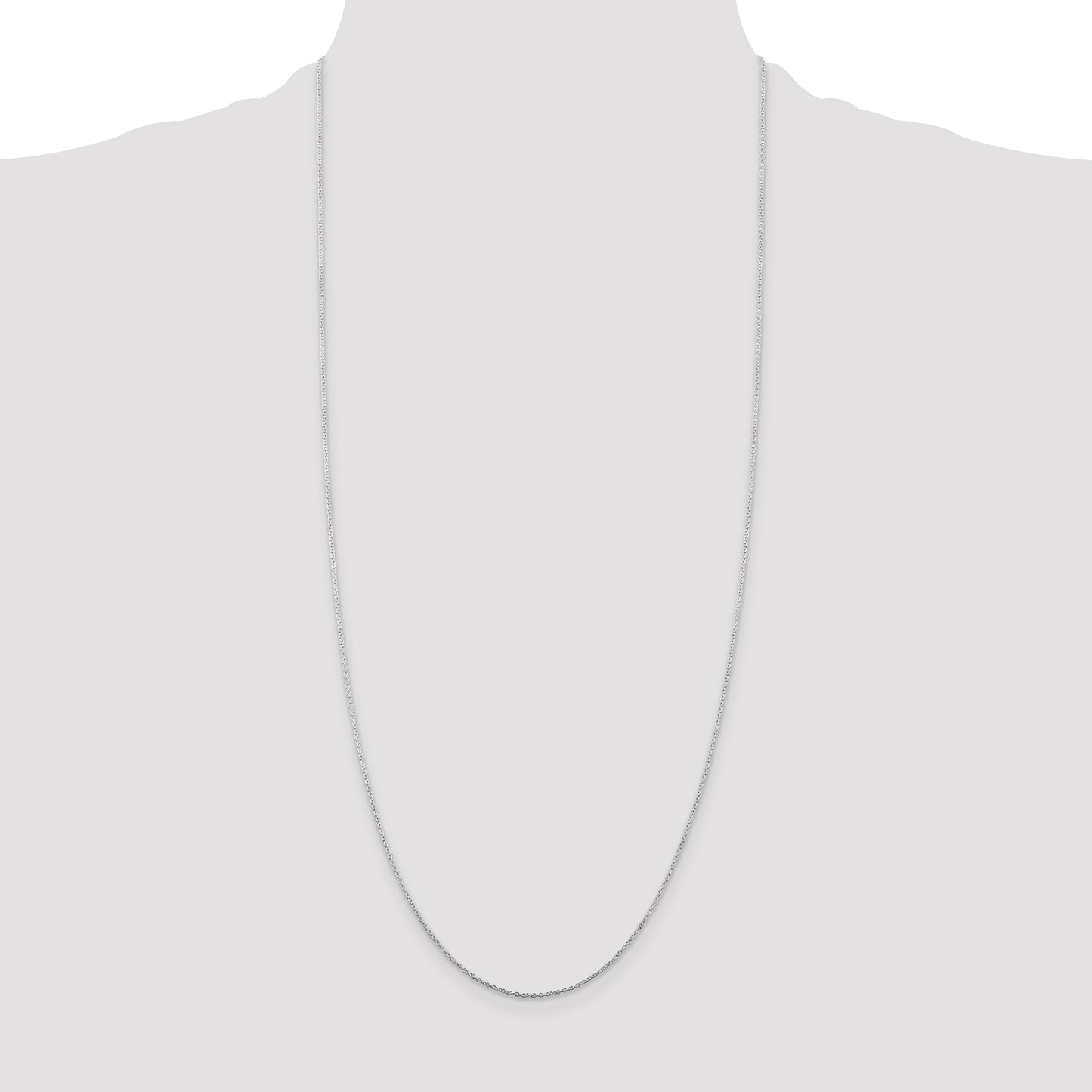 30 Inch Sterling Silver Rhodium-Plated 1mm Cable Chain