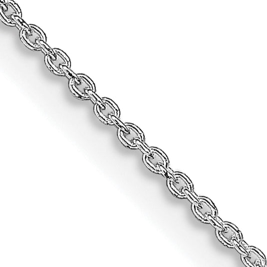 14 Inch Sterling Silver Rhodium-Plated 1mm Cable Chain