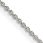 18 Inch Sterling Silver 1mm Cable Chain W/2In Ext.