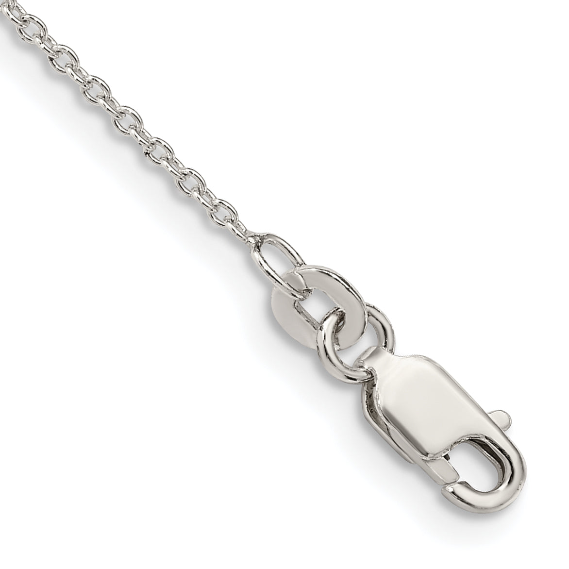 10 Inch Sterling Silver 1.25mm Cable Chain Anklet