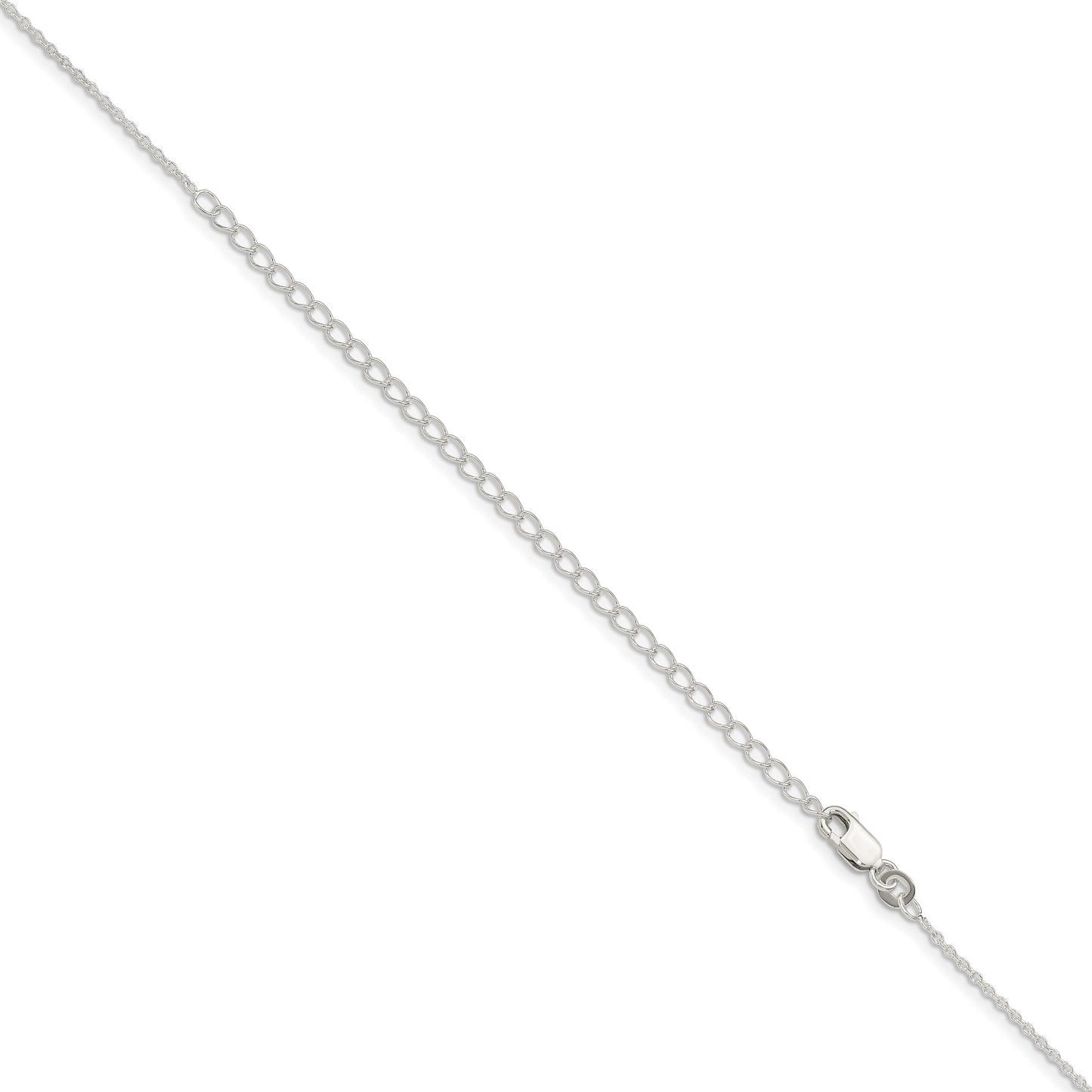 22 Inch Sterling Silver 1.25mm Cable Chain W/4In Ext.