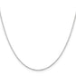 18 Inch Sterling Silver Rhodium-Plated 1.25mm Cable Chain With A 2 Extention