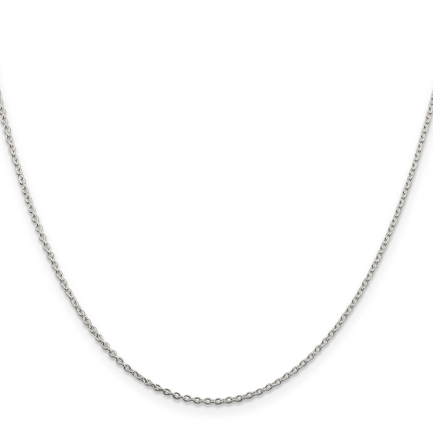 18 Inch Sterling Silver 1.5mm Cable Chain W/2In Ext.