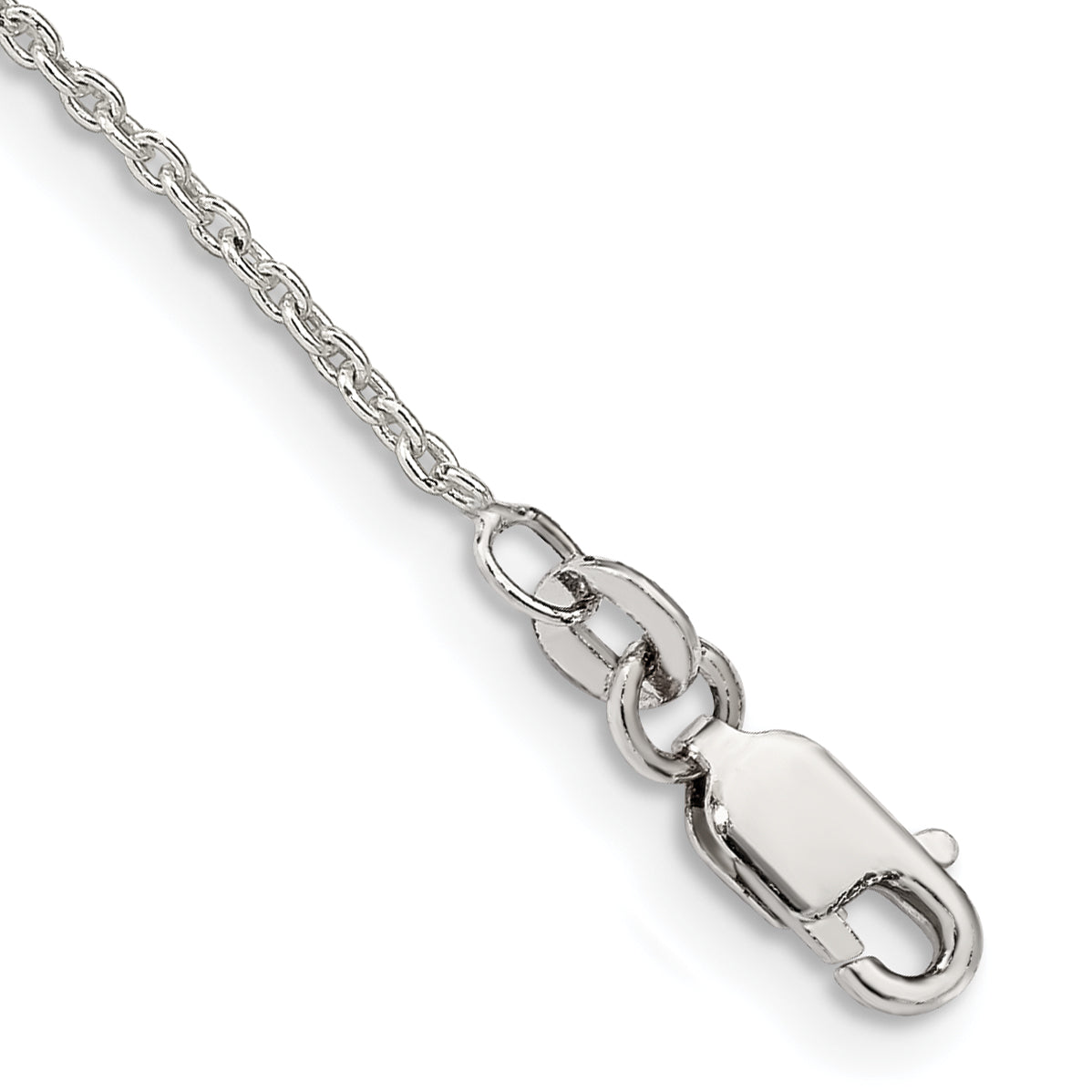 10 Inch Sterling Silver 1.5mm Cable Chain Anklet