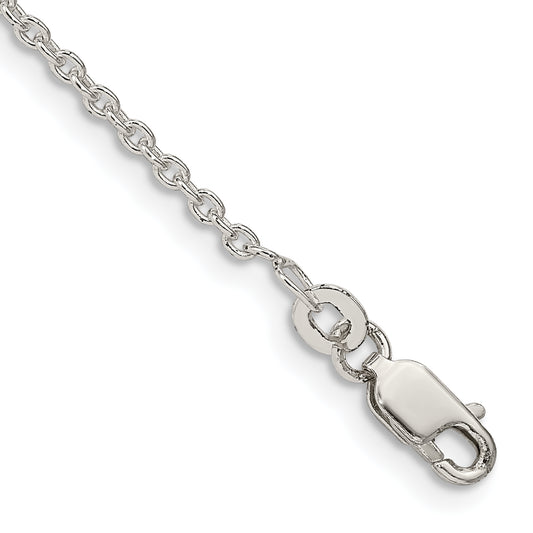 10 Inch Sterling Silver 1.95mm Cable Chain Anklet