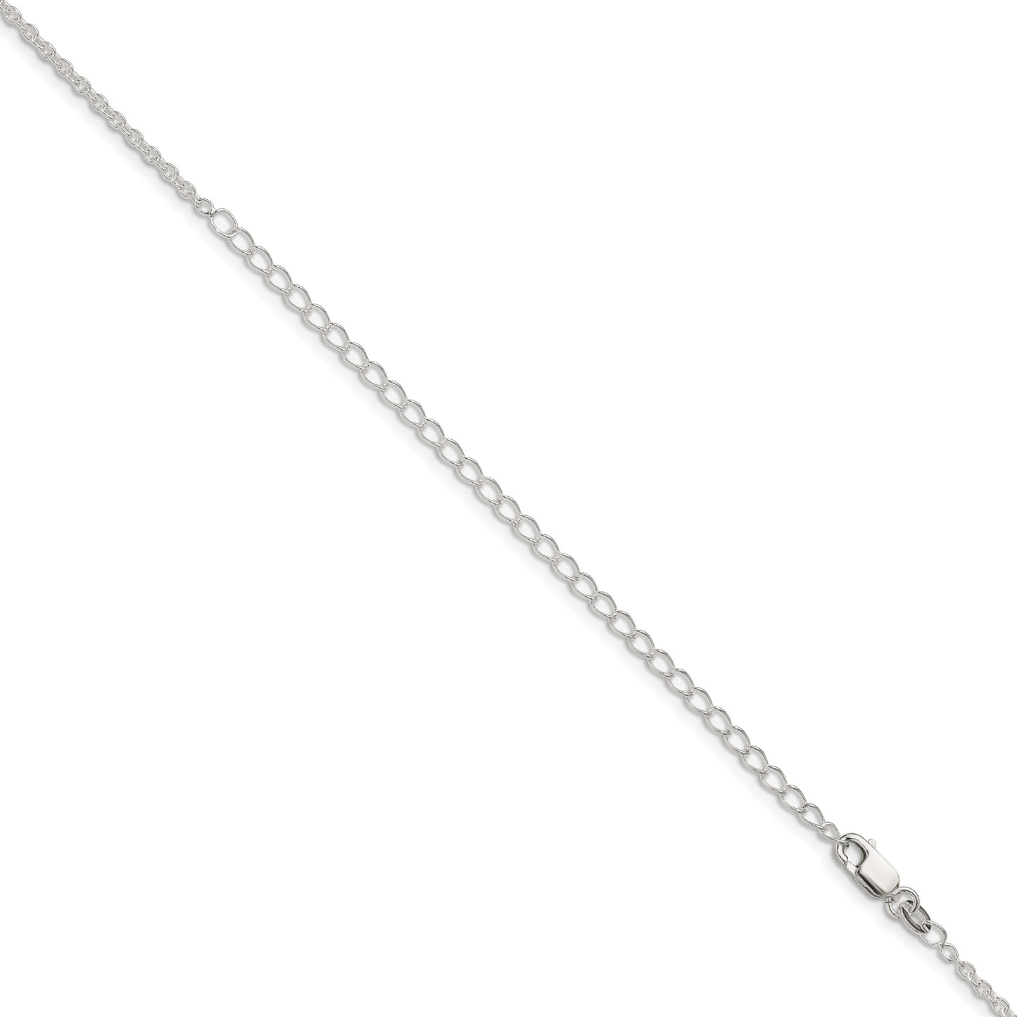 22 Inch Sterling Silver 1.95mm Cable Chain W/4In Ext.