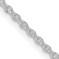 16 Inch Sterling Silver Rhodium-Plated 1.95mm Cable Chain