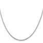 22 Inch Sterling Silver Rhodium-Plated 2.25mm Cable Chain