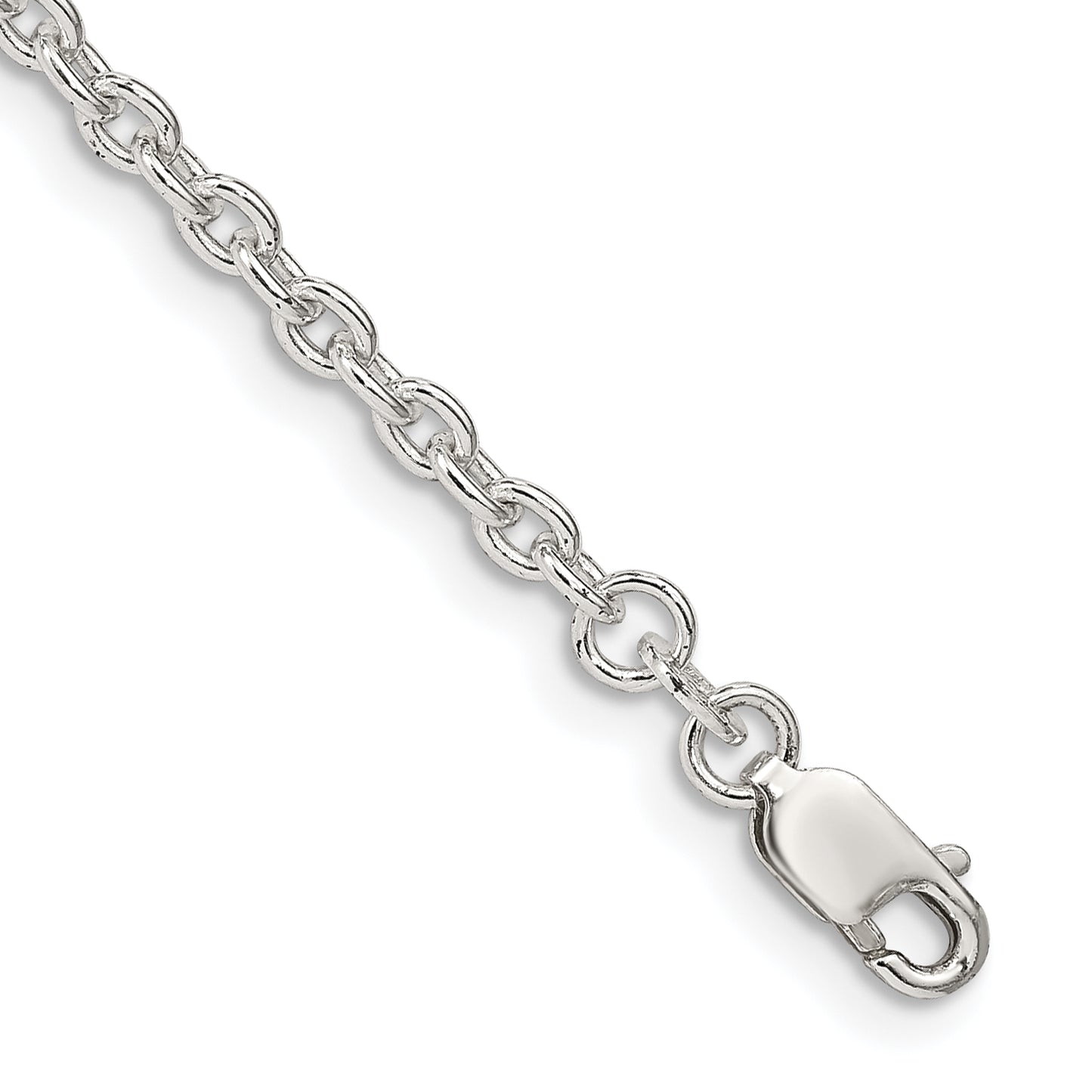 8 Inch Sterling Silver 2.75mm Cable Chain