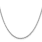 30 Inch Sterling Silver Rhodium-Plated 2.75mm Cable Chain