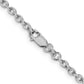 18 Inch Sterling Silver Rhodium-Plated 2.75mm Cable Chain