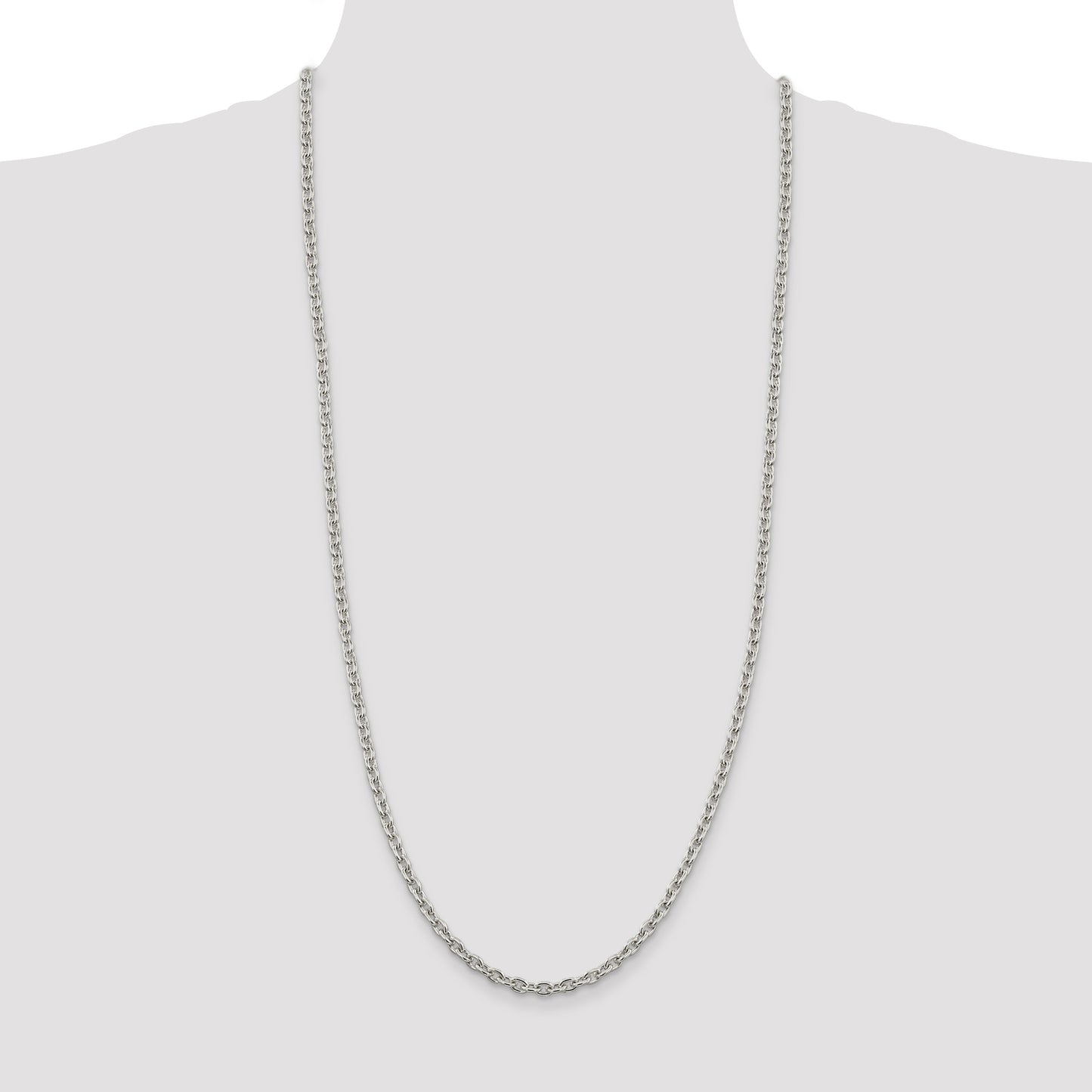 30 Inch Sterling Silver 4.5mm Cable Chain