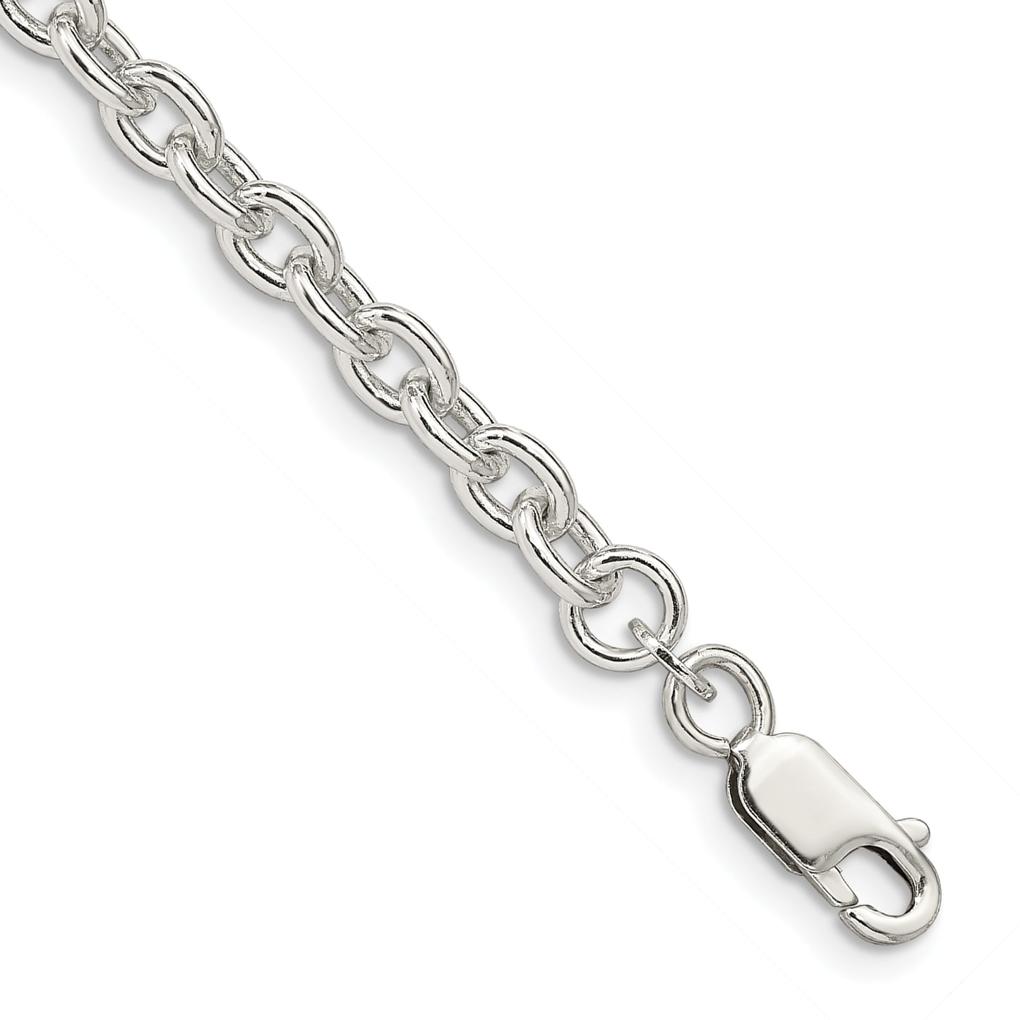 8 Inch Sterling Silver 4.5mm Cable Chain