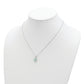 Sterling Silver Cheryl M Rhodium-Plated Cabochon Lab Created Opal And Brilliant-Cut Cz 18.5 Inch Necklace