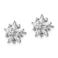 Sterling Silver Cheryl M Rhodium-Plated Brilliant-Cut Marquise-Cut And Baguette-Cut Cz Post Earrings