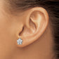 Sterling Silver Cheryl M Rhodium-Plated Brilliant-Cut Marquise-Cut And Baguette-Cut Cz Post Earrings