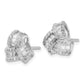 Sterling Silver Cheryl M Rhodium-Plated Baguette-Cut And Brilliant-Cut Cz Love Knot Post Earrings